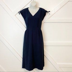 BuyFun Ruched Tie Back Mini Dress Navy Sz M